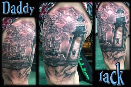 Tattoos - Ship & Lighthouse - 131606